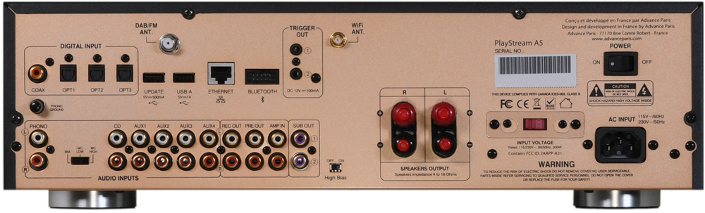 ADVANCE ACOUSTIC PLAYSTREAM A5 - CONNECTIQUES